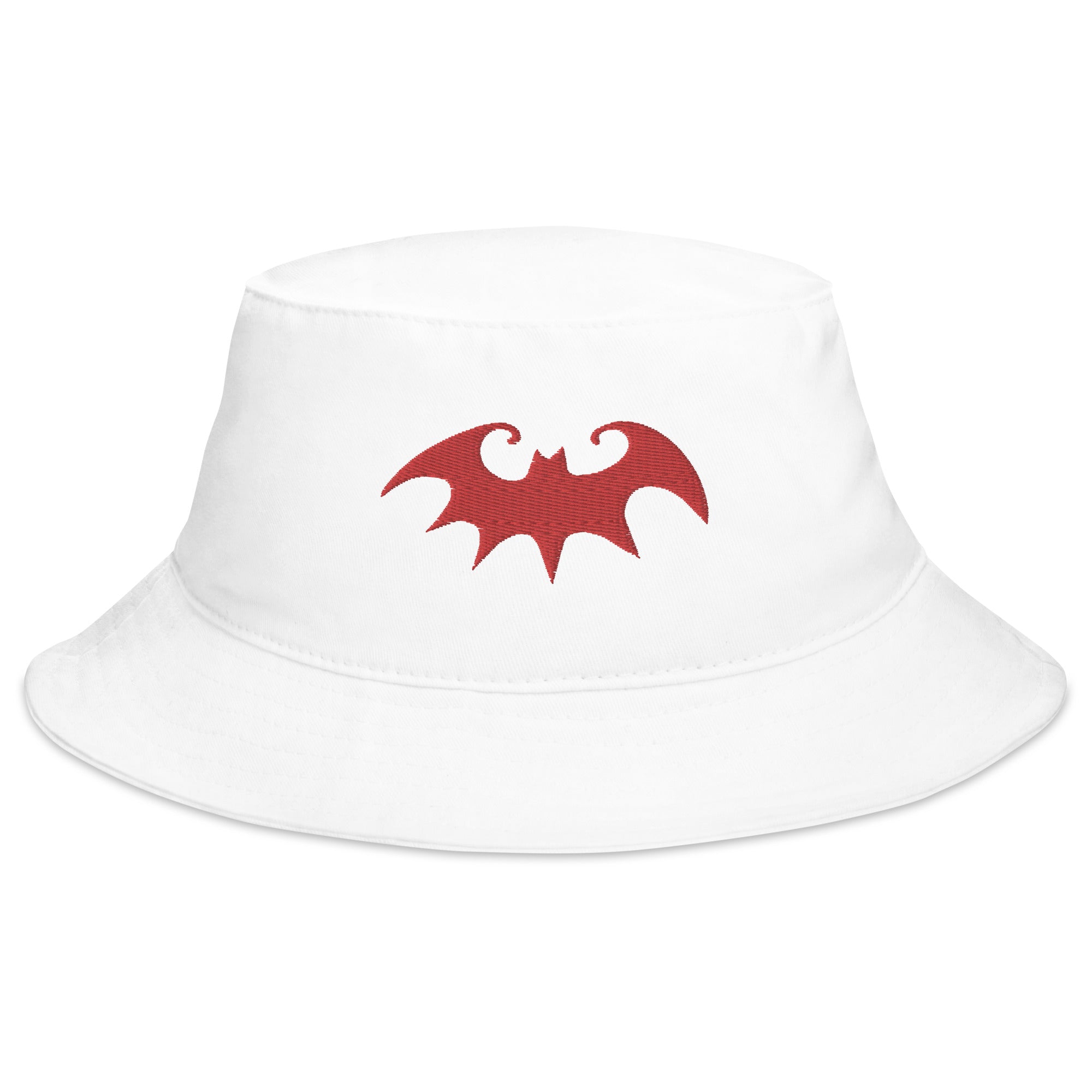 Whimsical Halloween Vampire Bat Embroidered Bucket Hat