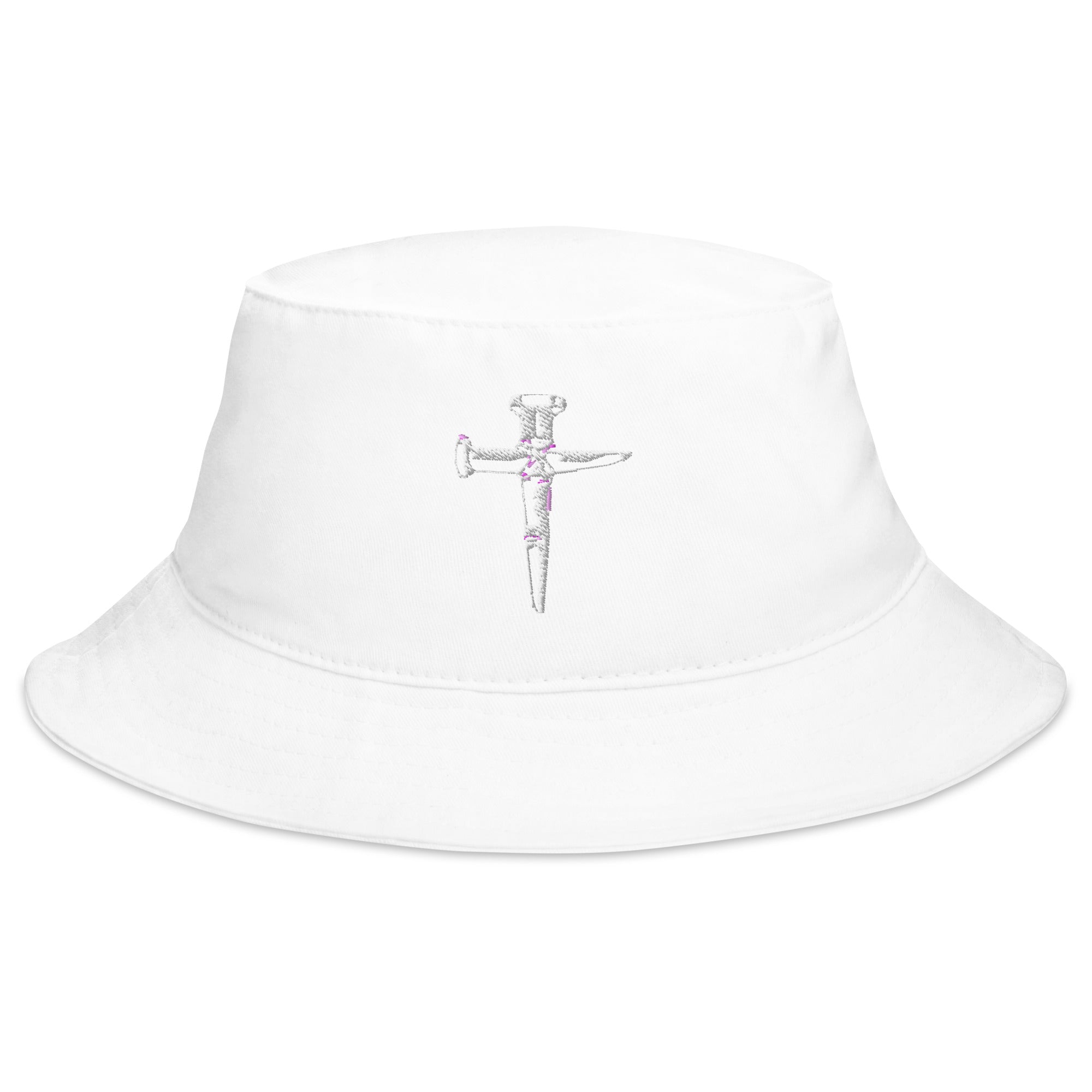 Wooden Stakes Cross Embroidered Bucket Hat Vampire Hunter Killer