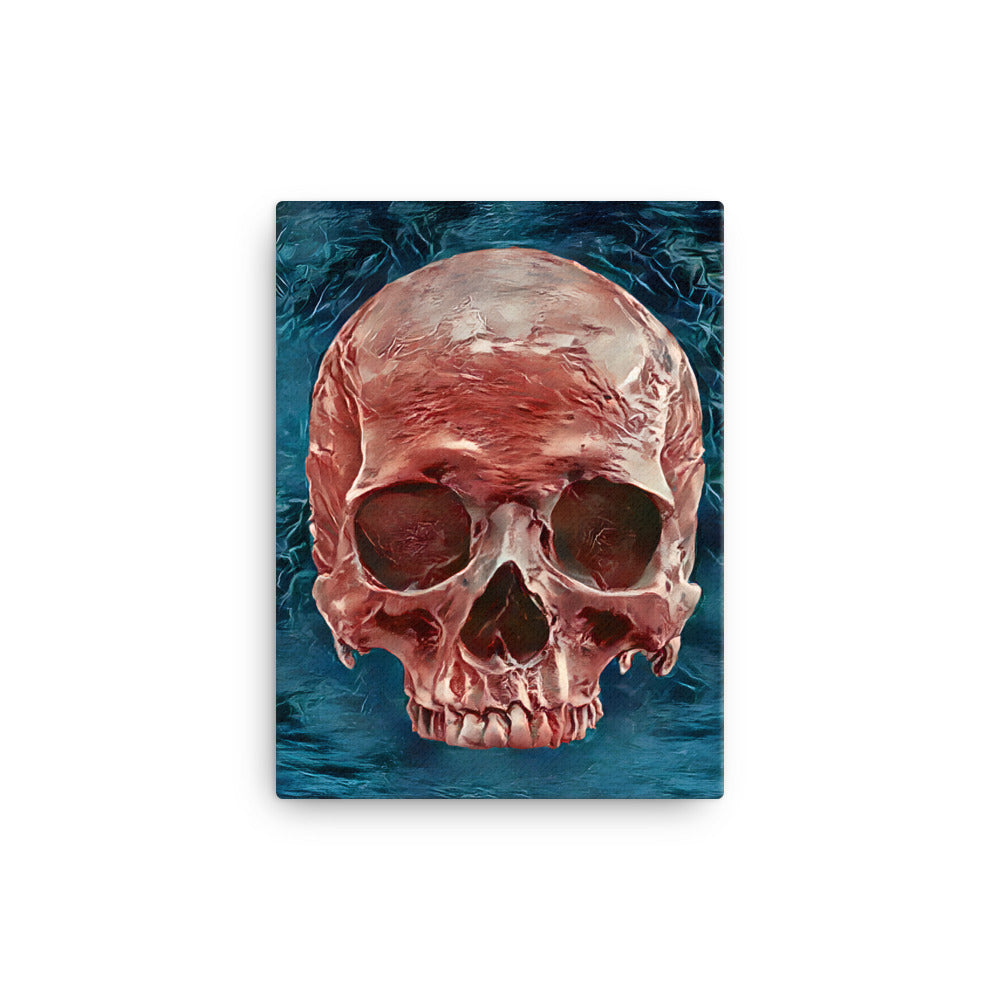 Gothic Horror Skull Deep Color on Canvas