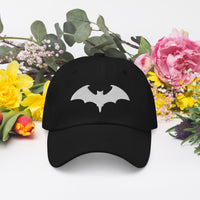 Vampire Bat Goth Style Halloween embroidered dad hat, product image 4