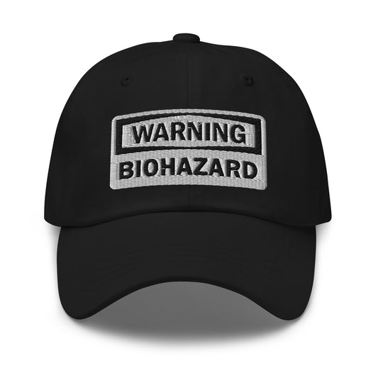 Warning Sign Bio Hazard Zombie Apocalypse embroidered dad hat, product image 1