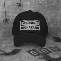 Warning Sign Bio Hazard Zombie Apocalypse embroidered dad hat, product image 4