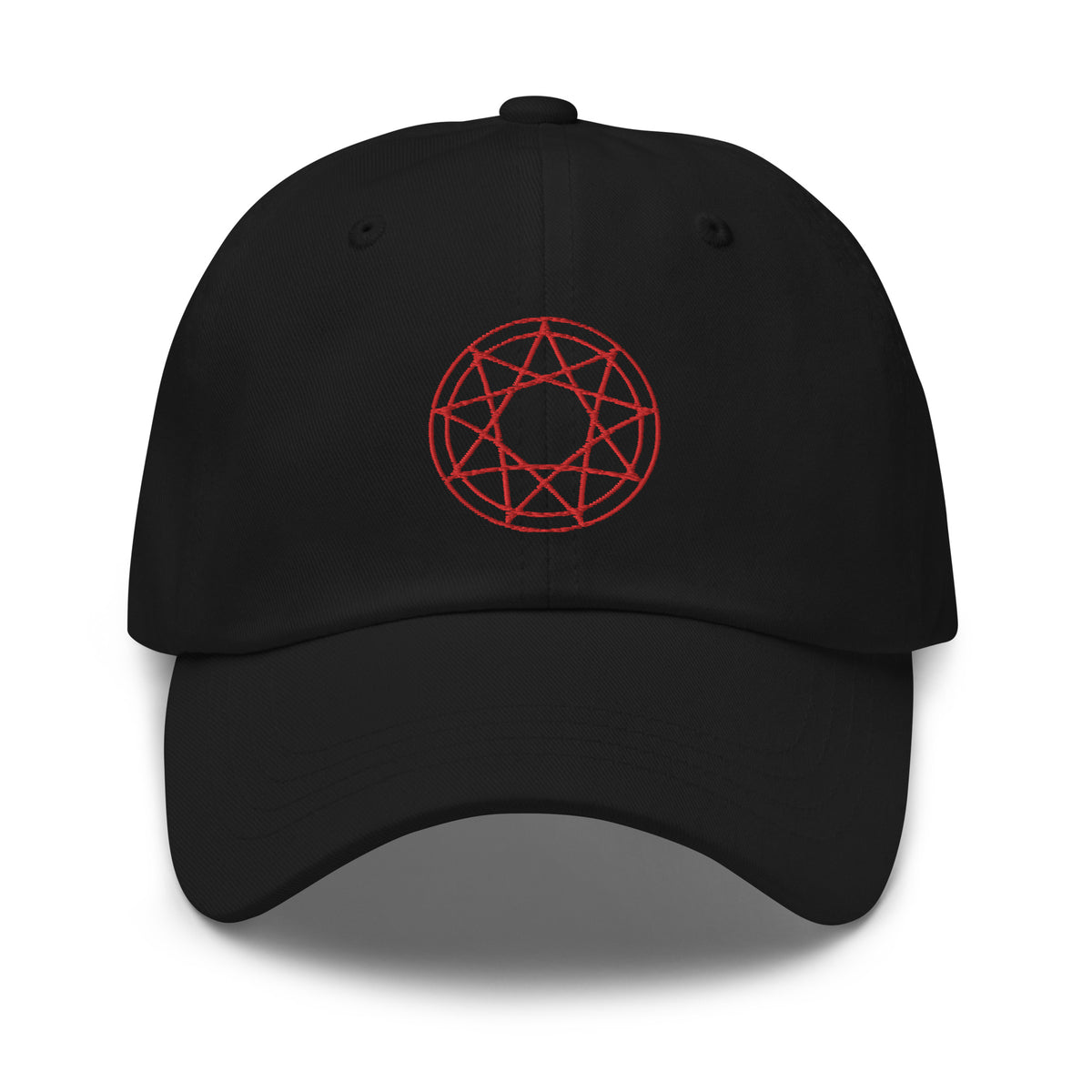 9 Point Star Pentagram Occult Symbol embroidered dad hat, product image 1