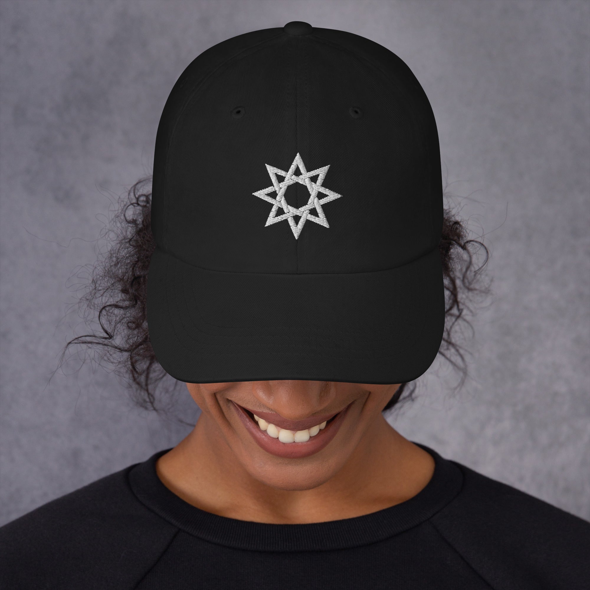 8 Point Star Octagram Anu God of the Heavens Occult Symbol Embroidered Baseball Cap Dad hat - Edge of Life Designs