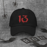 Bloody Number 13 Lucky Halloween embroidered dad hat, product image 3