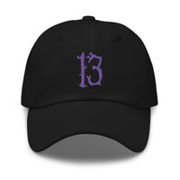 Lucky Number 13 Goth Halloween # embroidered dad hat, product image 1