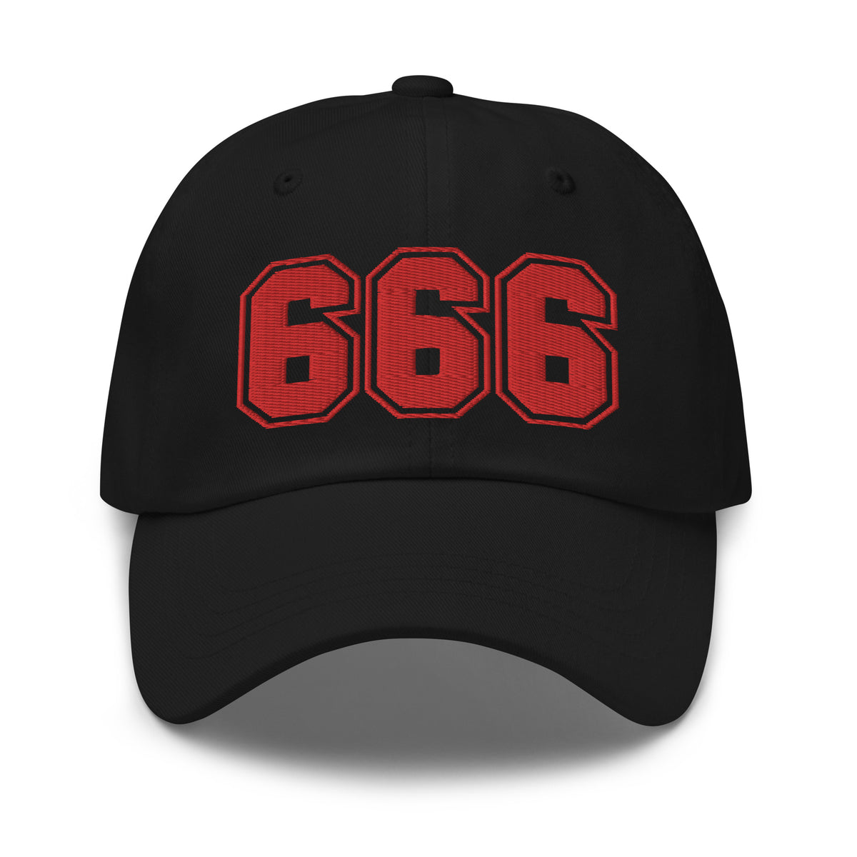 666 The Number of the Beast Evil embroidered dad hat, product image 1