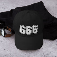 666 The Number of the Beast Evil embroidered dad hat, product image 3