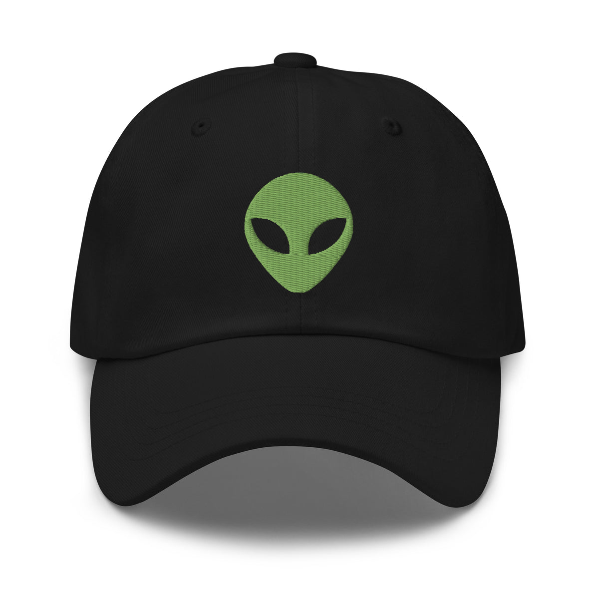 Alien Face Little Green Men embroidered dad hat, product image 1