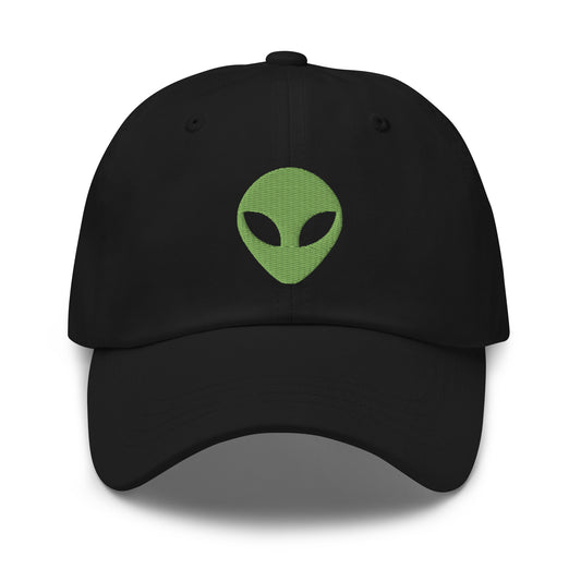 Alien Face Little Green Men embroidered dad hat, product image 1