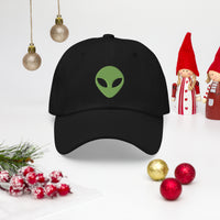 Alien Face Little Green Men embroidered dad hat, product image 3