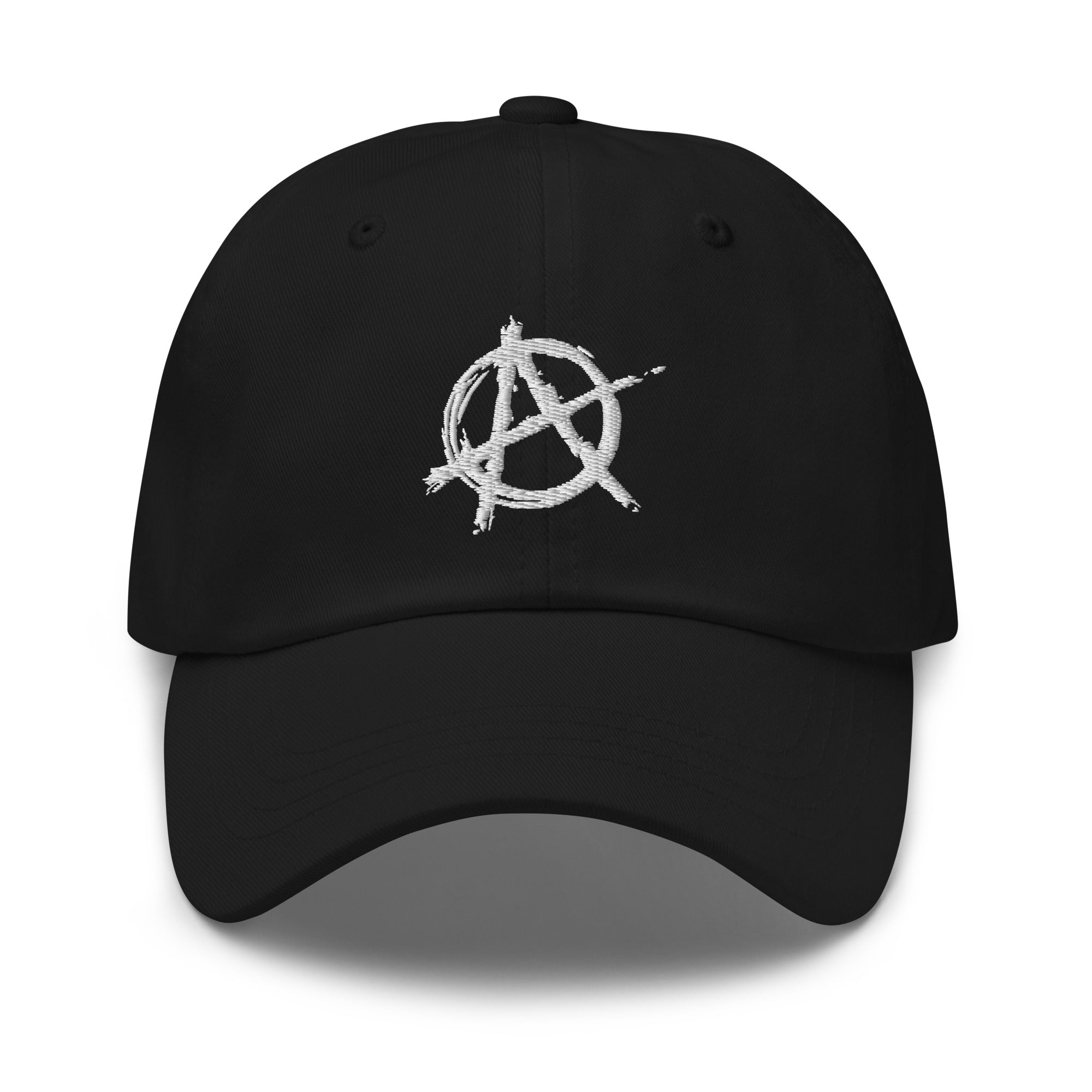 Anarchy Sign Punk Chaos and Rock n' Roll Embroidered Baseball Cap Dad hat - Edge of Life Designs