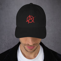 Anarchy Sign Punk Chaos and Rock n' Roll embroidered dad hat, product image 3