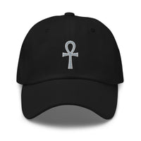 The Key of Life Ankh Ancient Egyptian Culture embroidered dad hat, product image 1