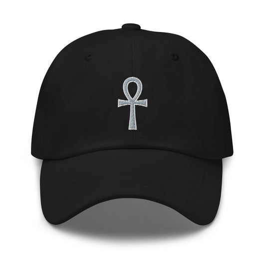 The Key of Life Ankh Ancient Egyptian Culture embroidered dad hat, product image 1
