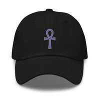 The Key of Life Ankh Ancient Egyptian Culture embroidered dad hat, product image 1