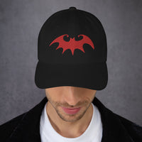 Whimsical Halloween Vampire Bat embroidered dad hat, product image 2