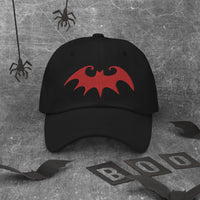 Whimsical Halloween Vampire Bat embroidered dad hat, product image 3