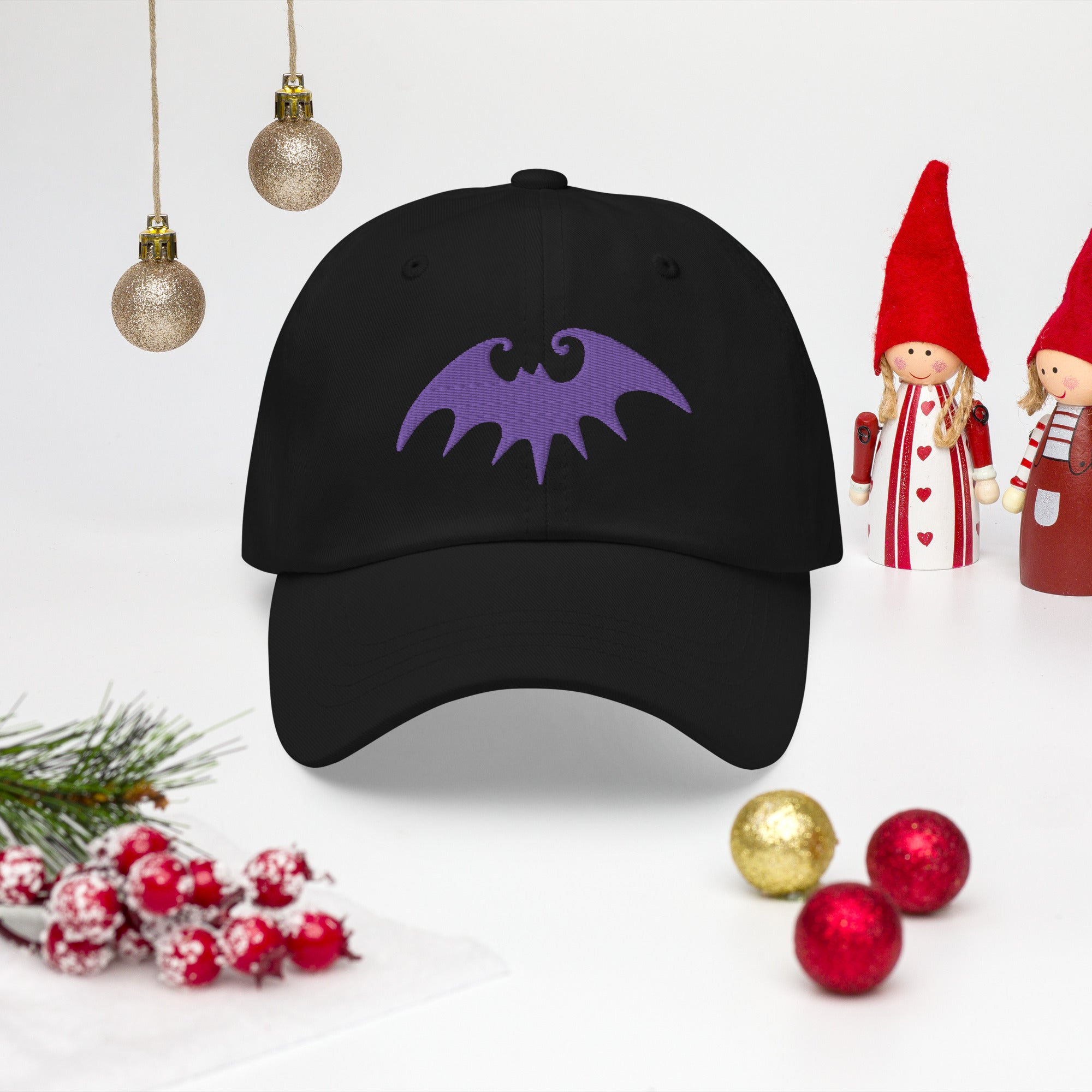 Halloween Gothic Vampire Bat Embroidered Baseball Cap Dad hat - Edge of Life Designs
