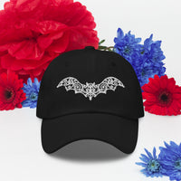Gothic Vine Wrought Iron Bat embroidered dad hat, product image 3