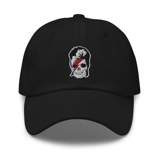 Lightning Bolt Skull David Bowie embroidered dad hat, product image 1