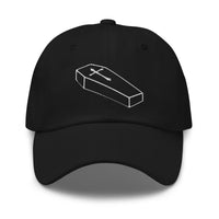 Toe Pincher Coffin with Cross embroidered dad hat, product image 1