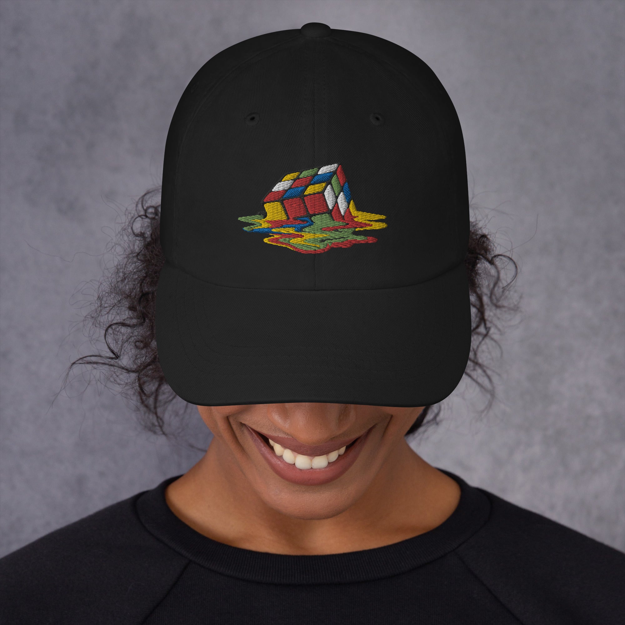 Melting Speed Cube Gaming Puzzle Box Embroidered Baseball Cap Rubik's Cube Dad hat - Edge of Life Designs