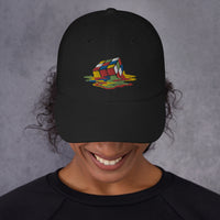 Melting Speed Cube Gaming Puzzle Box embroidered dad hat, product image 3
