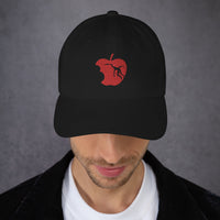 Red Apple Eaten by Ryuk embroidered dad hat, product image 3