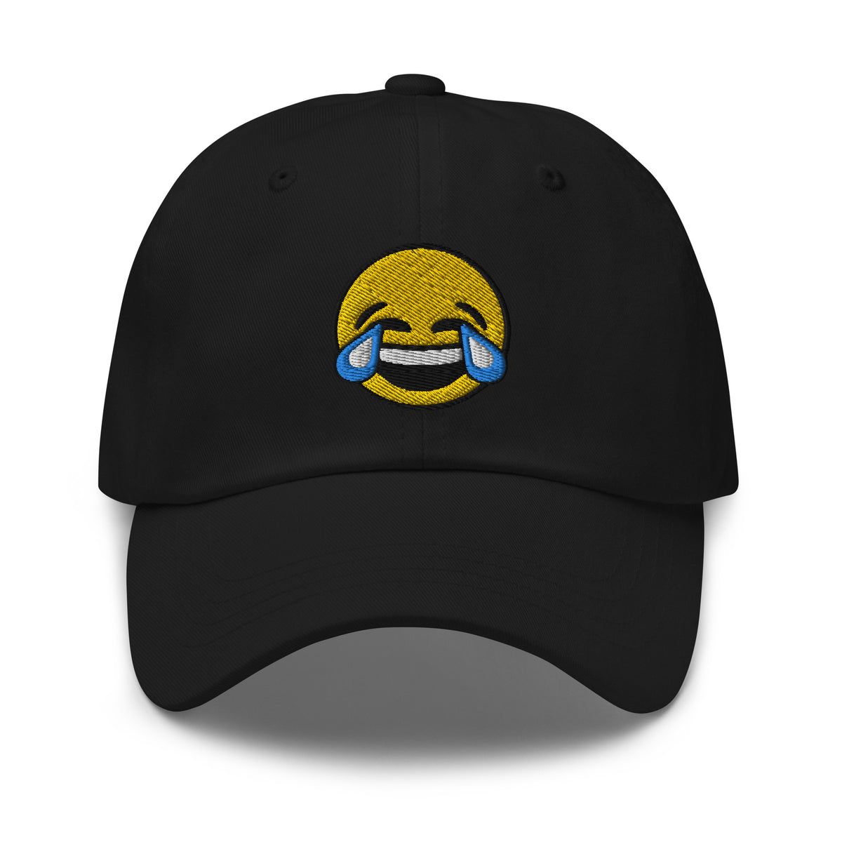 Tears of Joy Emoji embroidered dad hat, product image 1
