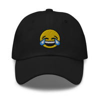 Tears of Joy Emoji embroidered dad hat, product image 1