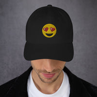 Heart – Eyes Emoji embroidered dad hat, product image 2