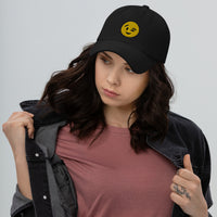 Winking Face Emoji embroidered dad hat, product image 3