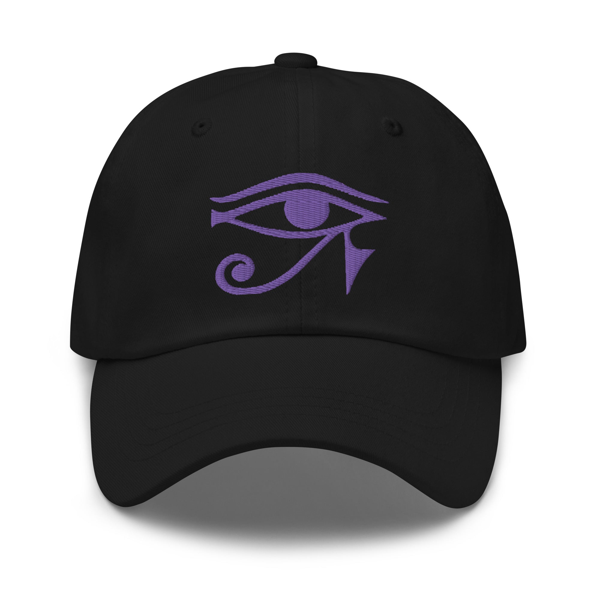 Eye of Ra Egyptian Goddess Embroidered Baseball Cap Purple Thread Dad hat - Edge of Life Designs