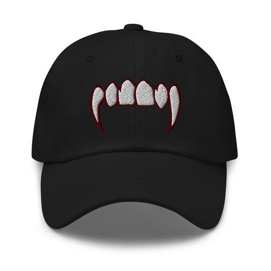 Vampire Fangs embroidered dad hat, product image 1