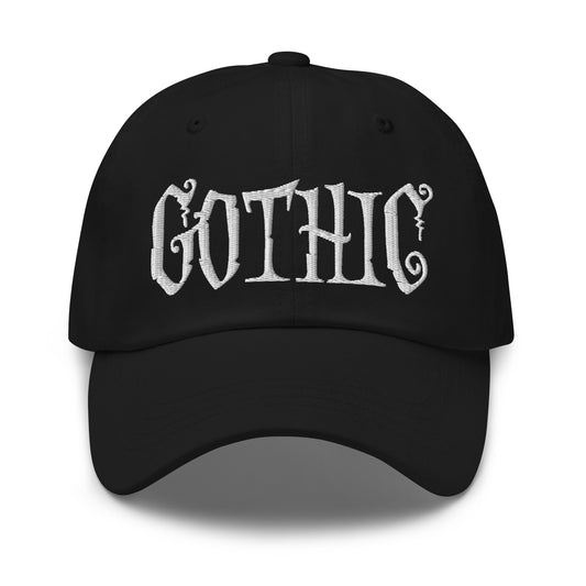 Gothic Dramatic Style embroidered dad hat, product image 1