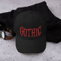 Gothic Dramatic Style embroidered dad hat, product image 3