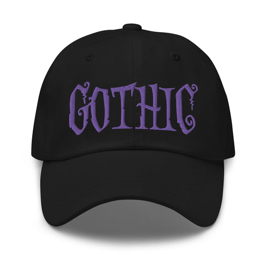 Gothic Dramatic Style embroidered dad hat, product image 1