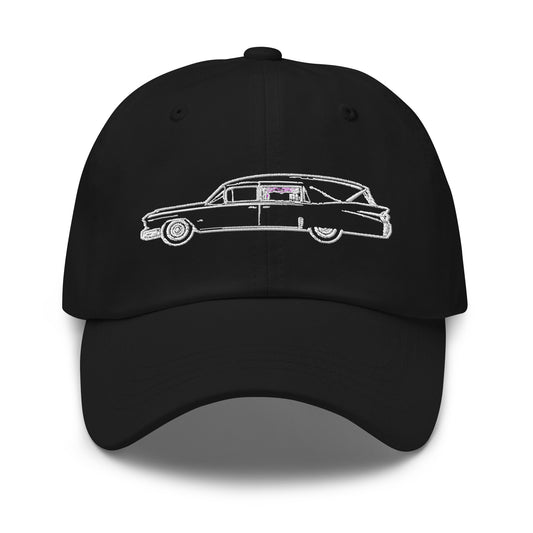 Hearse Funeral Car embroidered dad hat, product image 1