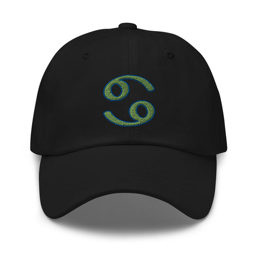 Zodiac Sign Cancer embroidered dad hat, product image 1