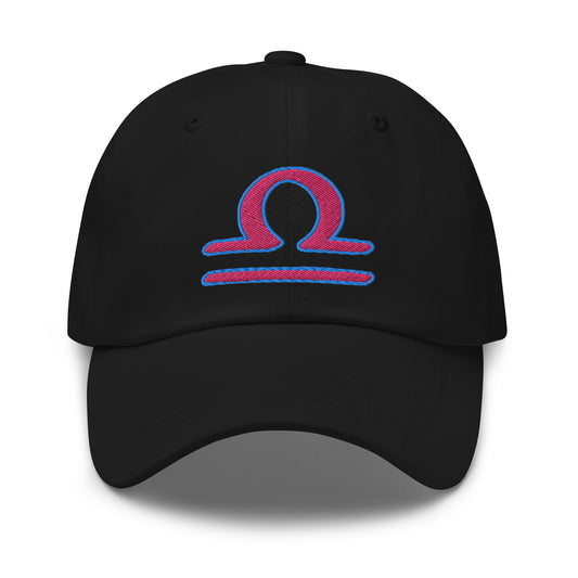 Zodiac Sign Libra embroidered dad hat, product image 1