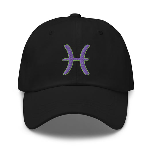 Zodiac Sign Pisces embroidered dad hat, product image 1