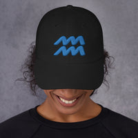 Zodiac Sign Aquarius embroidered dad hat, product image 2