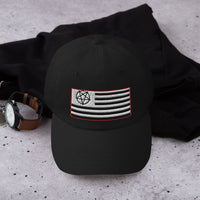American Satanist Pentagram U.S. Flag embroidered dad hat, product image 3