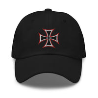 WWII Style Iron Cross Occult Symbol embroidered dad hat, product image 1