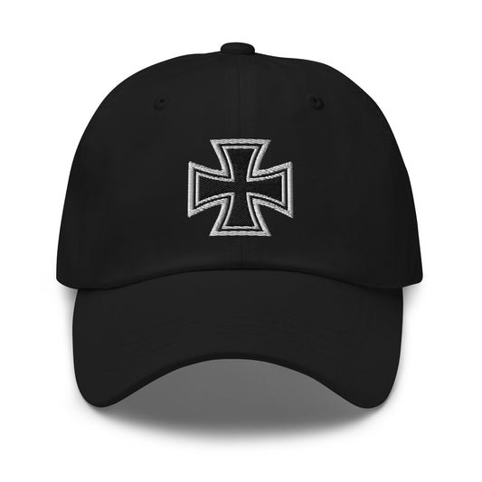 Iron Cross Occult Symbol World War II Style embroidered dad hat, product image 1