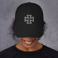 Iron Cross Occult Symbol World War II Style embroidered dad hat, product image 2