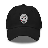 Horror Hockey Mask Jason Voorhees embroidered dad hat, product image 1