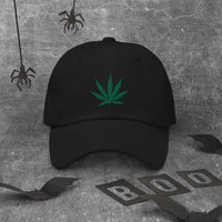 Pot Leaf Marijuana embroidered dad hat, product image 3
