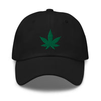 Marijuana Leaf Cannabis Plant embroidered dad hat, product image 1